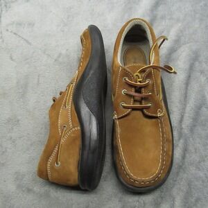 Hammacher Schlemmer Mens Shoes 10.5 Suede Boat Comfort Casual Driving Moccasins